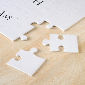 誕生日ミニマルデザインのパステルカラー ジグソーパズル (側面)