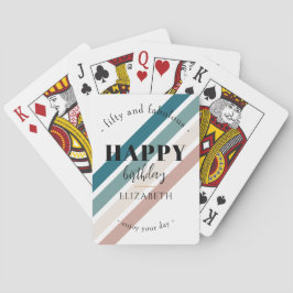 誕生日ミニマルデザインのパステルカラー トランプ