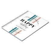 誕生日ミニマルデザインのパステルカラー ノートブック (左側)