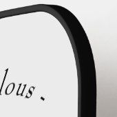 誕生日ミニマルデザインのパステルカラー ピックルボールラケット (左詳細)