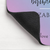 誕生日ミニマルデザインのパステルカラー マウスパッド (コーナー)