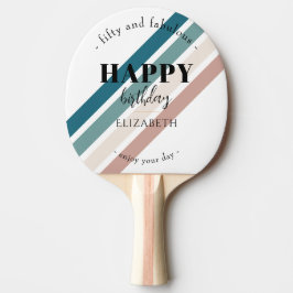 誕生日ミニマルデザインのパステルカラー 卓球ラケット