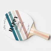 誕生日ミニマルデザインのパステルカラー 卓球ラケット (横)