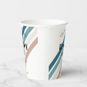 誕生日ミニマルデザインのパステルカラー 紙コップ (右)