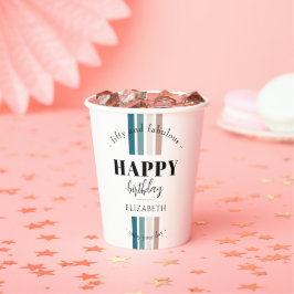 誕生日ミニマルデザインのパステルカラー 紙コップ