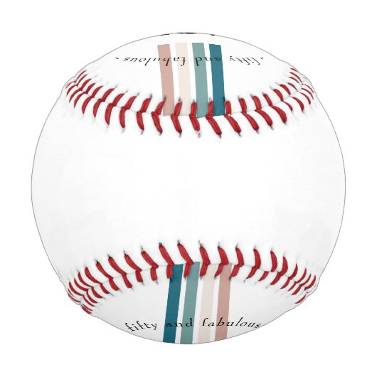 誕生日ミニマルデザインのパステルカラー 野球ボール (裏面)