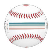誕生日ミニマルデザインのパステルカラー 野球ボール (正面)