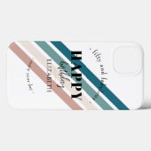 誕生日ミニマルデザインのパステルカラー Case-Mate iPhoneケース (裏面 (横))