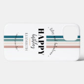 誕生日ミニマルデザインのパステルカラー Case-Mate iPhoneケース (裏面 (横))