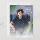 誕生日ミニマルパーティー写真撮影 招待状 (正面)