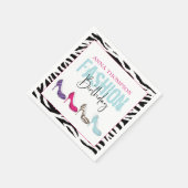 誕生日ミニマルモダンファッションガールシューズ スタンダードカクテルナプキン (角)