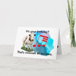誕生日ミュージカル牛 カード