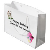 誕生日ミュージカル牛 ラージペーパーバッグ (裏面アングル)