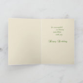 誕生日ミュージックノートとワイルドフラワー カード (内部)