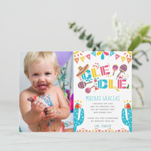 誕生日ムチャスグラシアスフィエスタサンキューカード サンキューカード (スタンド正面)