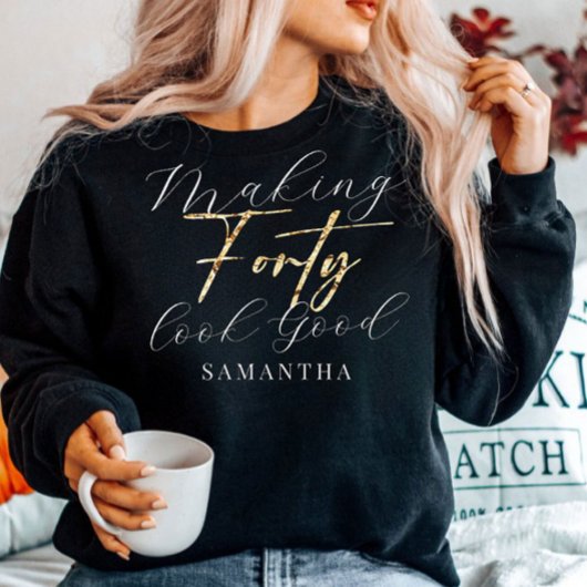 誕生日メイキング40良いギフトスウェットシャツ スウェットシャツ