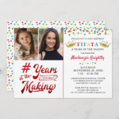 誕生日メキシコFiesta 2 Photo Any Age 招待状 (正面/裏面)