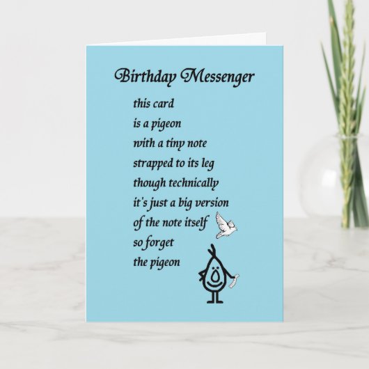 誕生日メッセンジャー – 誕生日カード カード (正面)