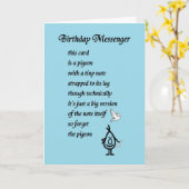 誕生日メッセンジャー – 誕生日カード カード (黄色い花)