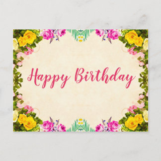 誕生日メッセージカード ポストカード