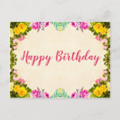 誕生日メッセージカード ポストカード (正面)