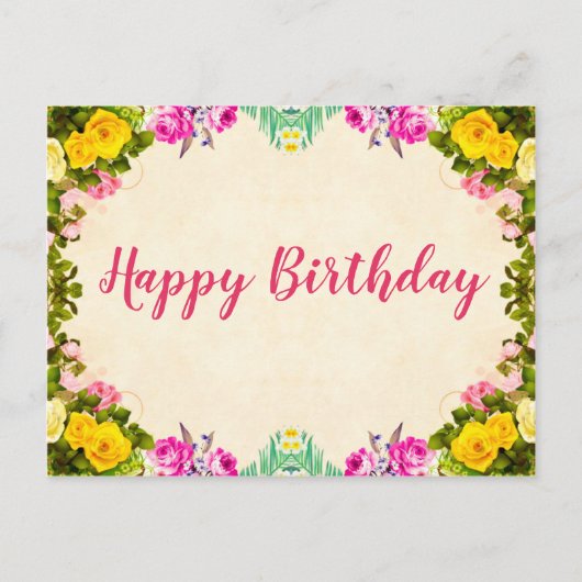 誕生日メッセージカード ポストカード (正面)