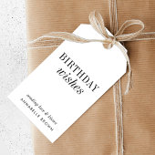 誕生日メッセージ シンプル ミニマル 黒と白 ギフトタグ