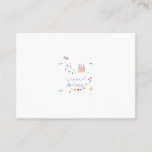 誕生日メッセージ/ハッピーバースデー 名刺 (正面)