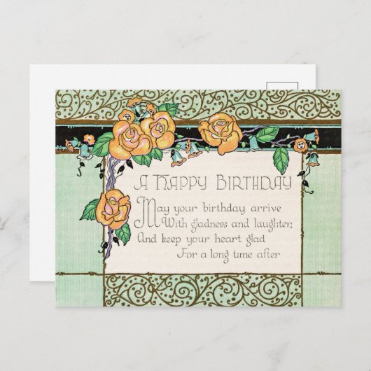 誕生日メッセージ ポストカード (正面/裏面)