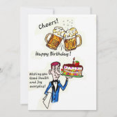 誕生日メッセージ - 誕生日乾杯 カード (正面)