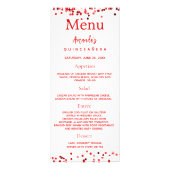 誕生日メニューの赤い白い写真のおもしろいファクト ラックカード (正面)