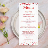 誕生日メニューの赤い白い写真のおもしろいファクト ラックカード