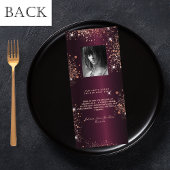 誕生日メニューブルゴーニュバラ金ゴールド写真おもしろいファクト ラックカード