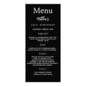 誕生日メニュー白黒写真おもしろいファクト ラックカード (正面)