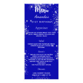 誕生日メニュ王室のーの青いシルバーフォトおもしろいファクト ラックカード (正面)