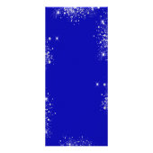 誕生日メニュ王室のーの青い銀の輝き ラックカード (裏面)