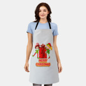 誕生日メリーとハッピークリスマス2023 エプロン (着用した状態)