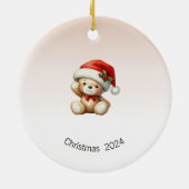 誕生日メリーオーナメント、クリスマス誕生日ギフト セラミックオーナメント (裏面)
