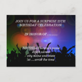 誕生日モダンカード インビテーションポストカード (裏面)