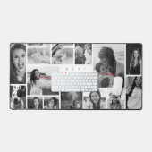 誕生日モダングランパグラマファミリーフォトコラージュ デスクマット (キーボード&マウス)