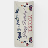 誕生日モダンシンプルエレガント 横断幕 (縦)