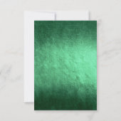 誕生日モダンズ結婚グリーンゴールデンビップ 招待状 (裏面)