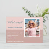 誕生日モダンパーティフォト招待状 招待状 (スタンド正面)