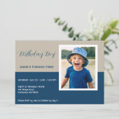 誕生日モダンパーティフォト招待状 招待状 (スタンド正面)