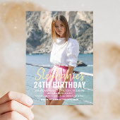 誕生日モダンパーティーへの招待とカスタム 招待状