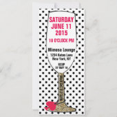 誕生日モダンパーティー招待シャンパン30日 招待状 (裏面)