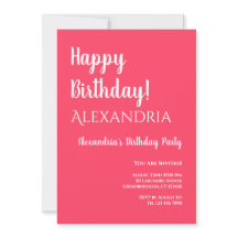 誕生日モダンピンクハッピーバースデー