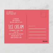 誕生日モダンフォトアイスクリームがかわいい ポストカード (裏面)