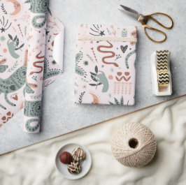 誕生日モダンプレゼントのパターン ラッピングペーパー