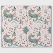 誕生日モダンプレゼントのパターン ラッピングペーパー (フラット)